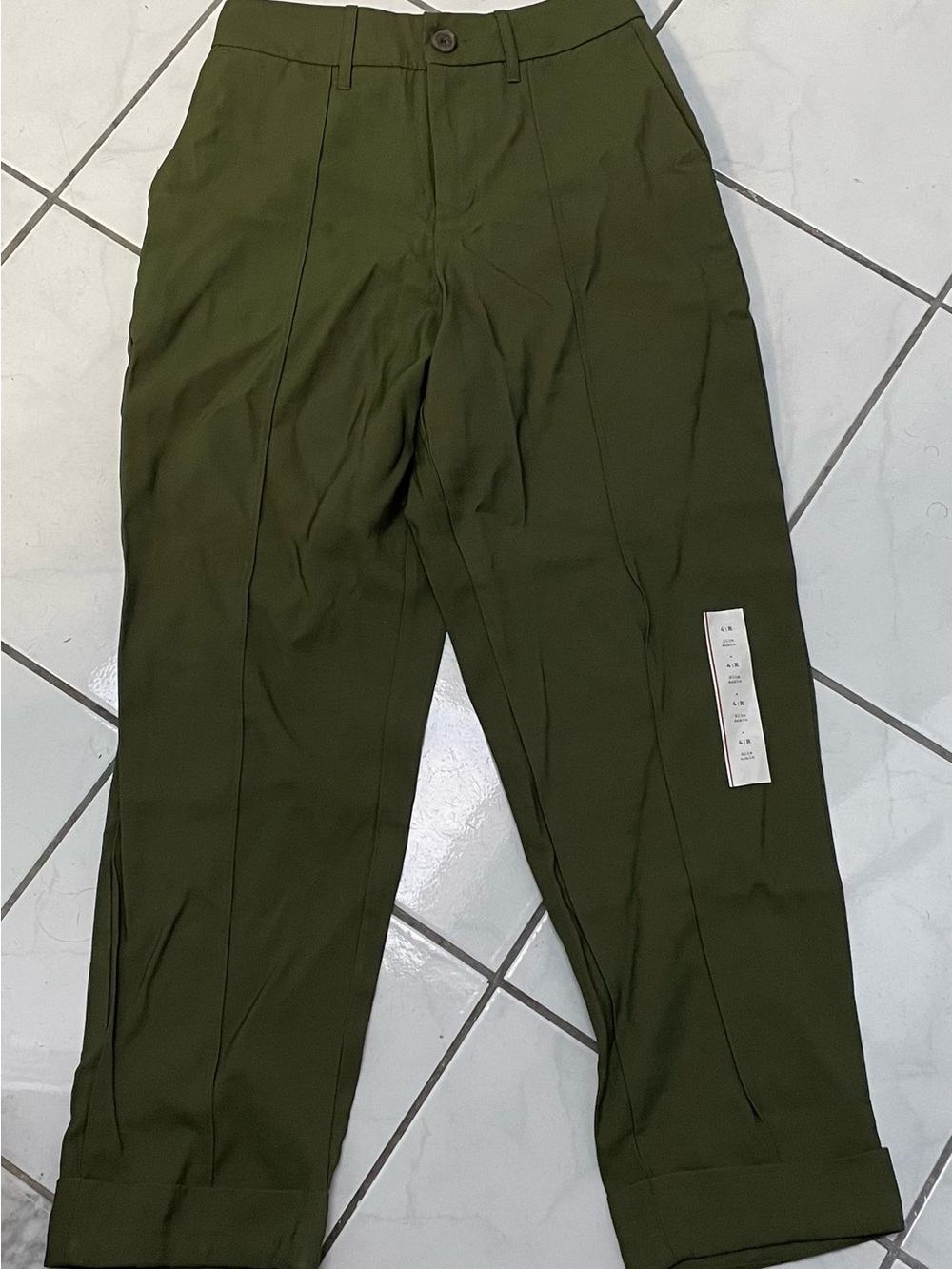 Women’s Olive Green Tailored Pants